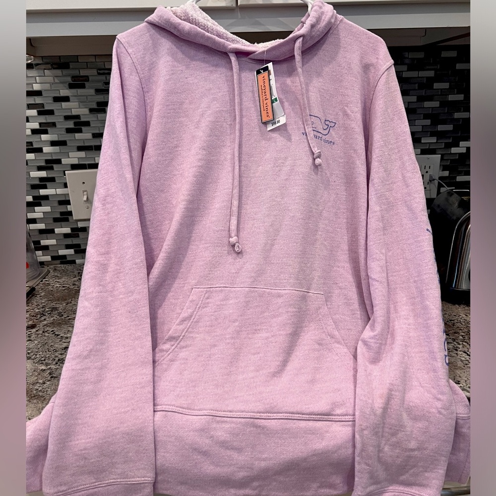 Vineyard vines pullover large hood light purple long sleeve